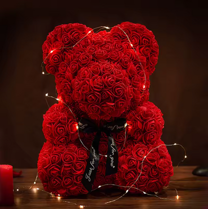 Ours en Peluche et Rose Éternelle